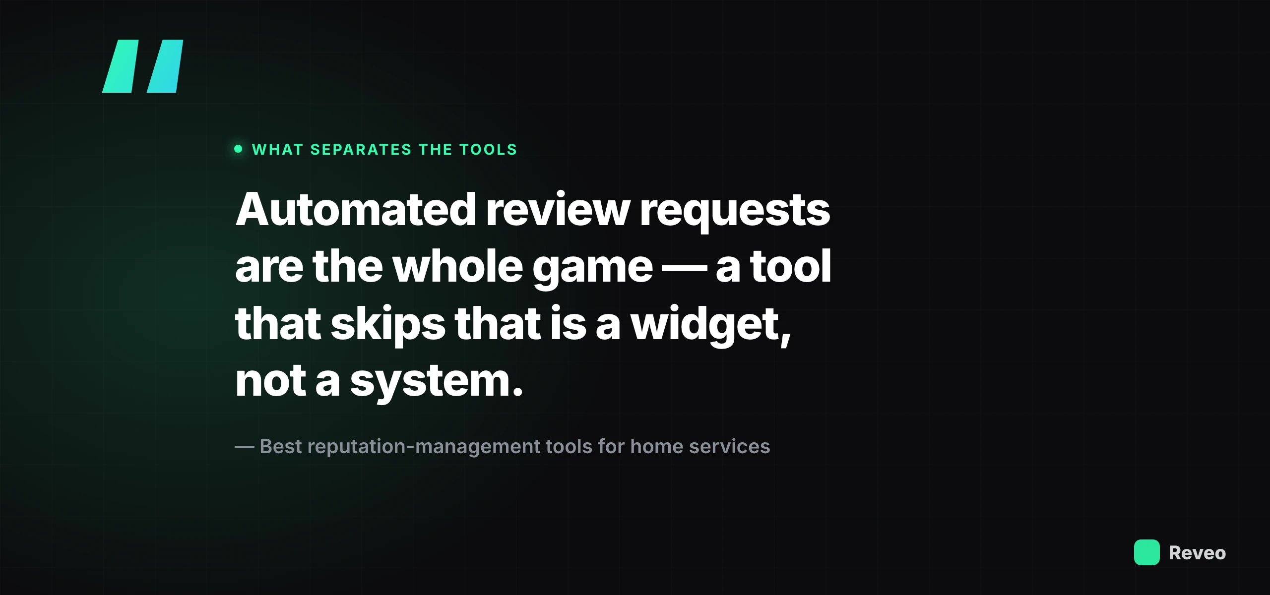 Automated review requests are the whole game - a tool that skips that is a widget, not a system