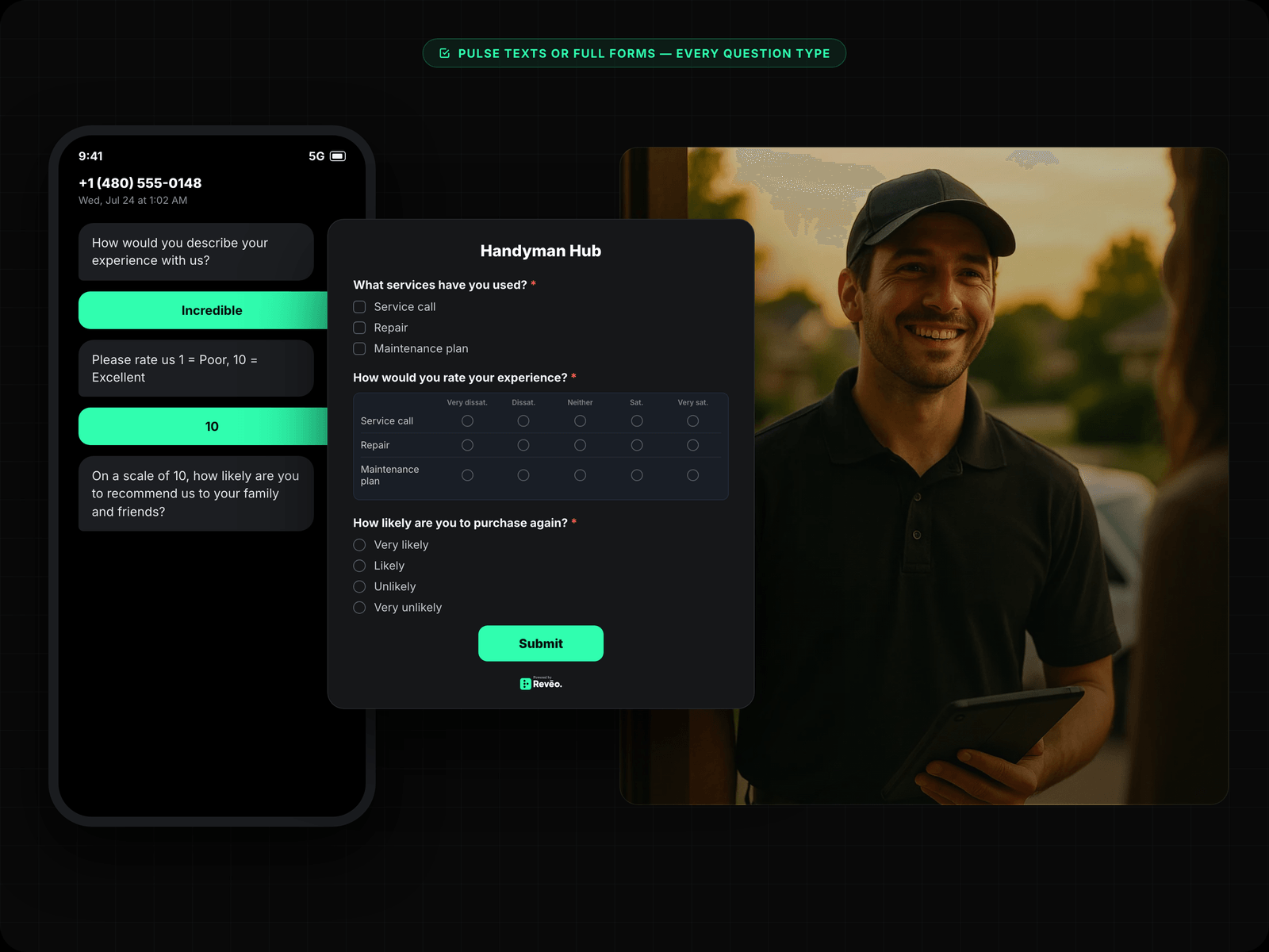 Survey Builder — NPS, CSAT & Custom Questions